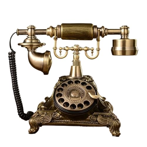 AYCDL Altavoces y Funciones de marcación para teléfonos Antiguos domésticos con marcación rotativa Diseños para teléfonos fijos Antiguos con Tonos de Llamada mecánicos