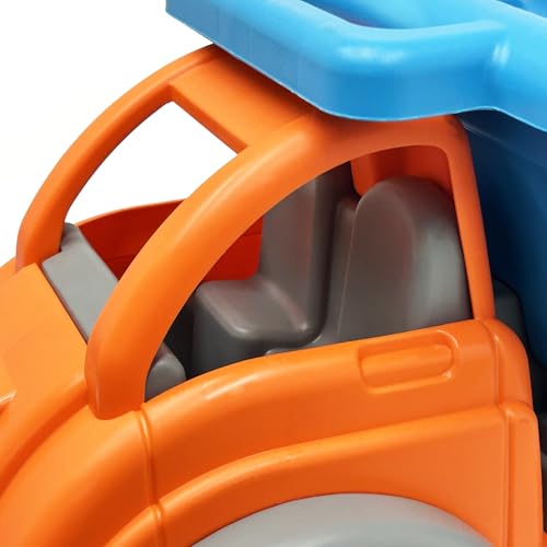 American Plastic Toys Kids Gigantic Dump Truck, Made In USA, Tilting Dump Bed, Knobby Wheels, & Metal Axles Fit for Indoors & Outdoors, Haul Sand, Dirt, or Toys, for Ages 2 and Up (Color May Vary) - Thumbnail 5