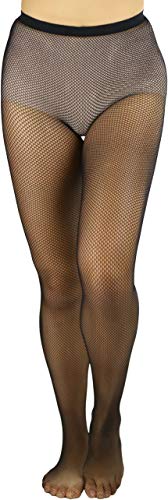 Image of ToBeInStyle Women's Sexy Vibrant Fine Classic Fishnet Full Footed Pantyhose