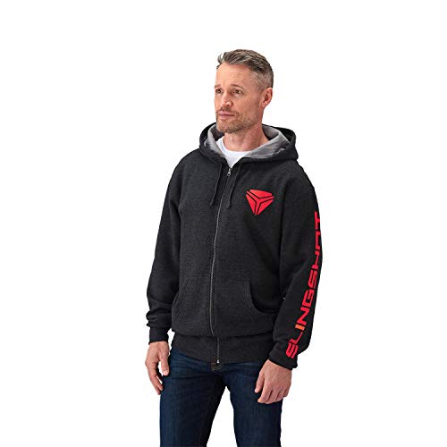 Slingshot Men's Full-Zip Hoodie with Slingshot Logo - L Charcoal Heather
