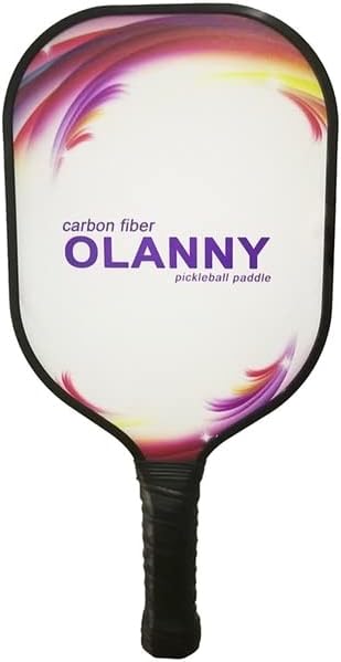 Pickleball Paddle Textured Surface for Spin Lightweight Graphite Racquet Racket Carbon Fiber Ergonomic Grip Edge - (Color: Plum)