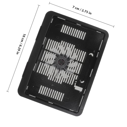 Base para portátil con ventiladores USB UKCOCO negra miniatura 2
