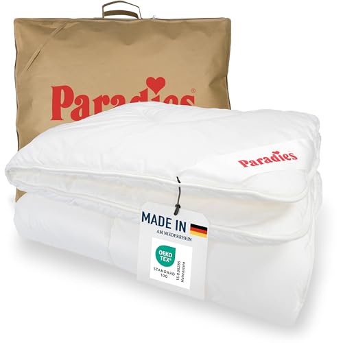 PARADIES Winterdecke 135x200 cm - Prima Duett Bio, kuschelige + warme Winterbettdecke 135x200, Steppdecke