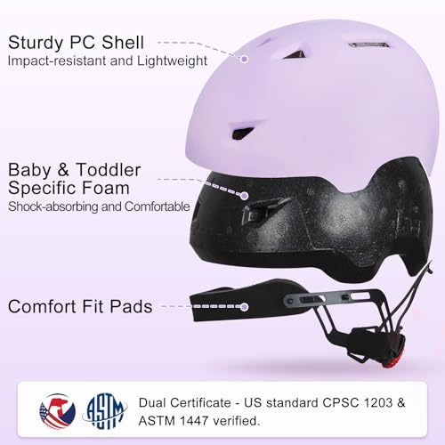 Image of Toddler Helmet, Baby Infant Kids Bike Helmet for Kids Age 1-3 /2-4 /3-5 /5-8 Adjustable Toddler Bike Helmets for Boys Girls for Scooter Skateboard Cycling