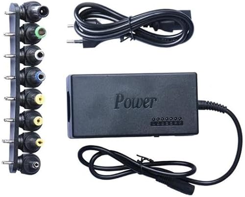96W Universal Laptop Charger 12V-24V AC/DC Power Adapter with 8 Connector Tips, Adjustable Voltage Notebook Charger Compatible with HP Dell Lenovo ASUS Acer Toshiba