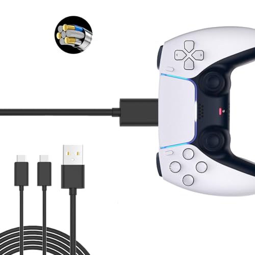 Cabo de carregamento para PS5 e Xbox Series X/S Controller/Switch Pro Controller, cabo de carregamen