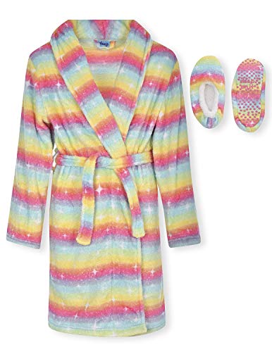 Sleep On It Girls Fleece Robe | Kids Robes for Girls Rainbow