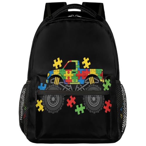 Mochila escolar de viaje Monster Truck para jovenes activos y escapadas