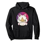 Felice gatto amante del ramen noodle slurp fortuna