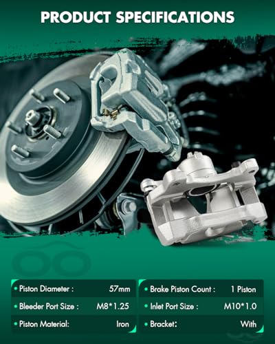 Image of SCITOO Front Left Brake Caliper With Bracket 19B3702 Compatible For INFINITI For G35 2007-2008,For INFINITI For G37 2008-2013,For INFINITI For Q60 2014-2015