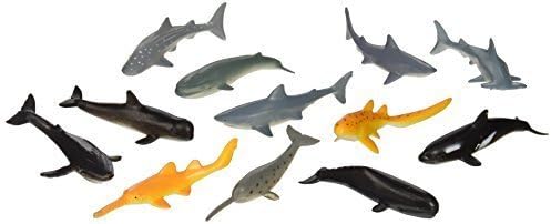 US Toy Assorted Whale And Shark Toy Figure (2-Pack of 12)