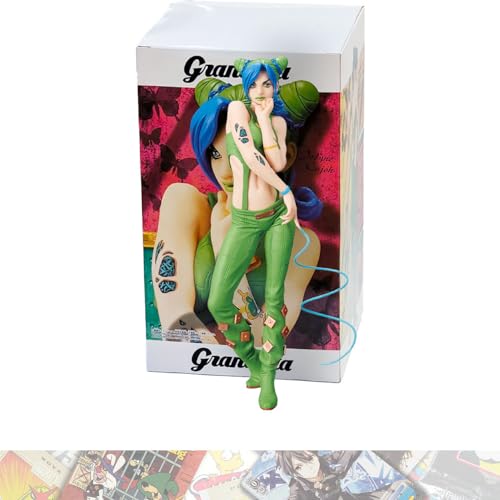 BANPRESTO Jolyne Cujoh #2: 26cm Grandista Statue Figurine Bundled with 1 A.C.G. Compatible Theme Trading Card (19136), Small