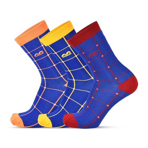 Image of The Sock Street Bamboo Crew Socks for Men Combo | Full Calf Length Premium Bamboo | Odour-Free, Breathable & Durable | Cushioned Base & Anti-bacterial | 3X Softer than Cotton Socks | Pack of 3