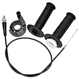 HIAORS Handle Bar Throttle Grips Grip 50 Inch Cable for Mini Baja Doodlebug 6.5hp 5.5hp MB200 200cc...