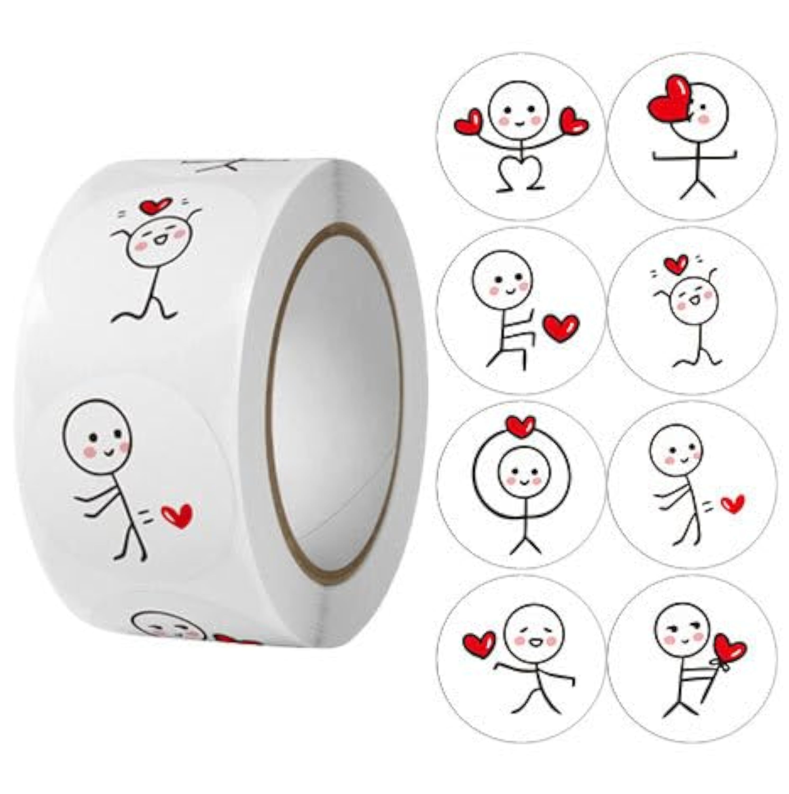 1000 unidades, 12 patrones, pegatinas de San Valentín, diseño de corazón, pegatinas autoadhesivas en forma de corazón, pegatinas para niños, bodas, decoración de amor para regalo