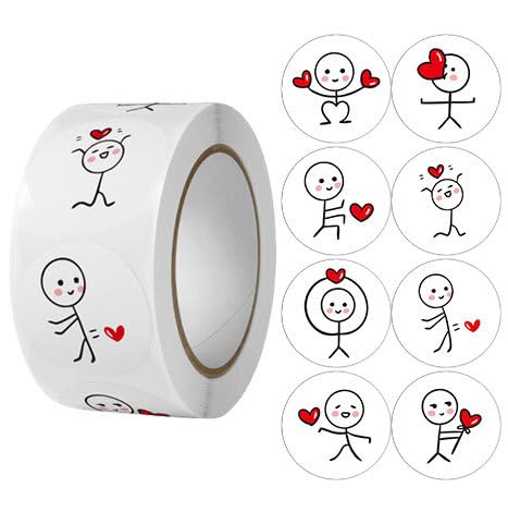 1000 unidades, 12 patrones, pegatinas de San Valentín, diseño de corazón, pegatinas autoadhesivas en forma de corazón, pegatinas para niños, bodas, decoración de amor para regalo
