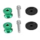 M8 Schwingenschutz, Motorrad CNC Montageständer Racingadapter Bobbins Ständeraufnahme, 2 Stück 8mm Motorrad CNC Heckständer Schwinge Spule Schieber Ständer Schwinge Spulen(Grün)