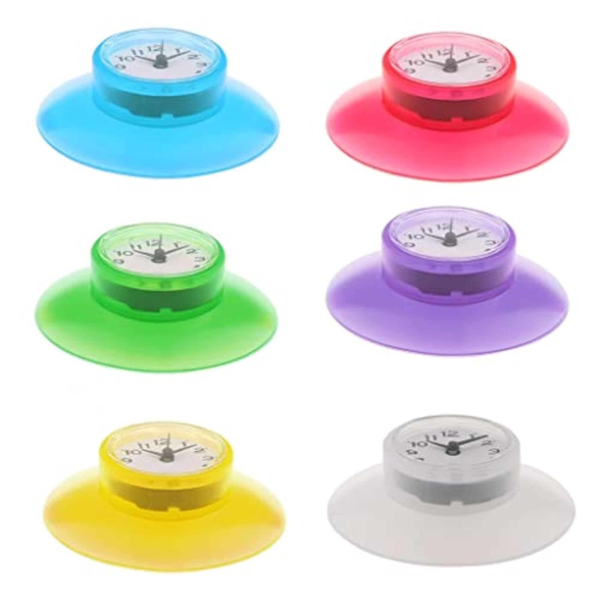 Mini Waterproof Kitchen Bathroom Bath Shower Clock with Suction Cup White