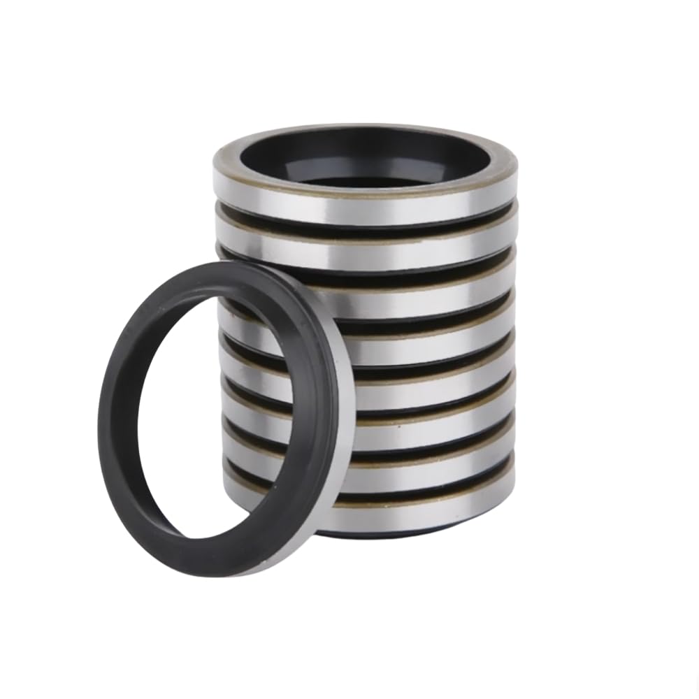 Pierścień pyłoszczelny GA z metalową powłoką, 1 szt. – uszczelka olejowa cylindra hydraulicznego, średnica wewnętrzna 45–56 mm, guma nitrylowa i powłoka żelazna(50x62x7/10)
