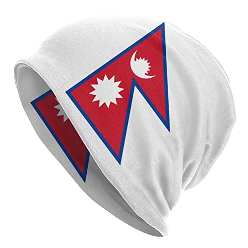 TZT Nepal Flag Beanie Hats Skull Cap Adult Knit Hat Soft Balaclava Baggy Hat Outdoor for Mens Womens