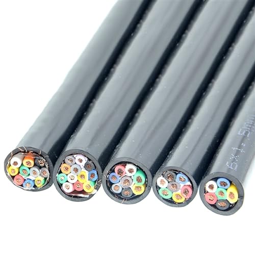 Cable de señal de audio blindado 8 pines 0.75mm y conector de extensión 5m 5