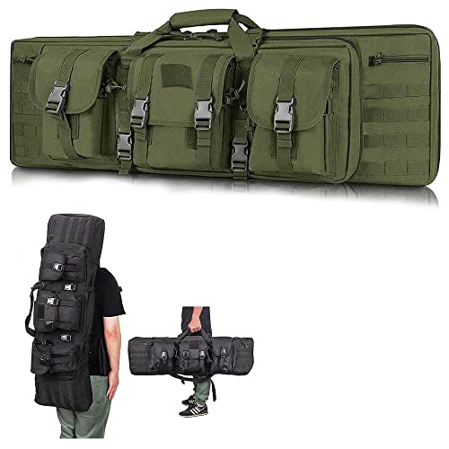 XVBVS Funda Escopeta Caza, Maletin Arma Larga, Funda para Carabinas, Bolsa Tactica, Estuche para Pistola con Mochila para Rifle, Estuche para Pistola para Tiro de Caza (Color : Verde, Size : 140cm)