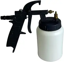 Pistola para Pintura Ar Direto, 500ml, Aço e PP, Branco e Preto, Bico 1.1mm, Alimentação por Sucção, 18.5cm
