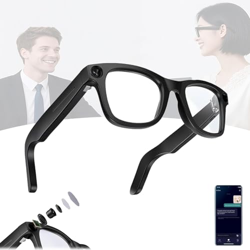 Cyanvue Ai Smart Glasses - Camera con Music & Call Features Waterproof per Men Women con Anti-Blue Light 8 mega pixel