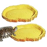 GNALIA Terrario Tortugas Tierra 2 Piezas, Accesorios Para Tortuga Gecko Serpiente