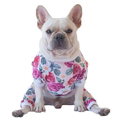 Image of CuteBone Dog Pajamas Flower Puppy Clothes Soft Pjs Birthday Outfit Girl P178M Medium