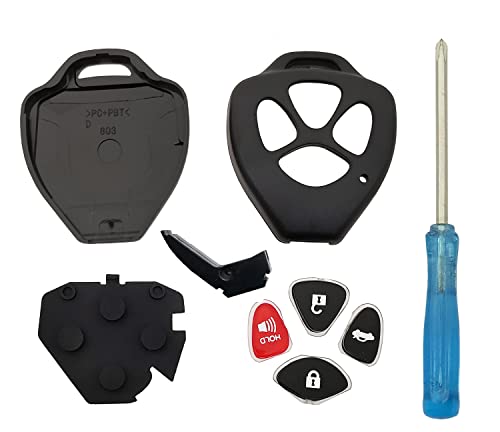 Funda de llave Toyota Corolla Yaris Matrix con 4 botones reemplazo exacto 2
