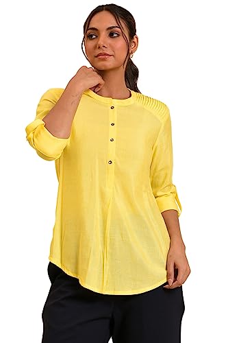 T-shirt viscose mélangé femme W for Woman coupe régulière anti-froissement extensible