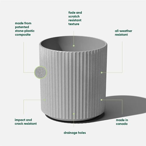 Image of Veradek Demi Series Planter - Large Round Outdoor Planter