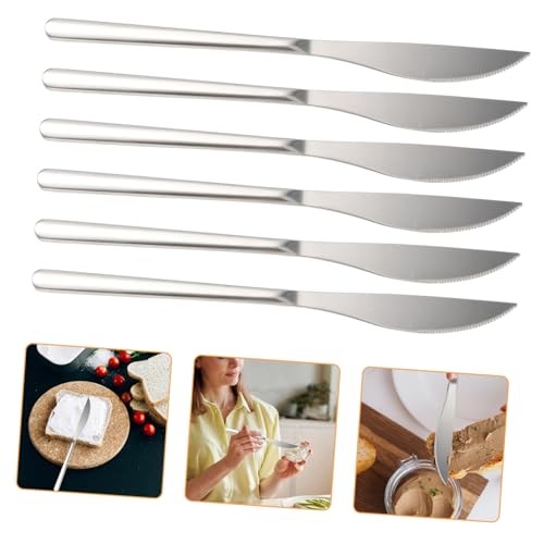 SHOWERORO 6piezas Cuchillos Para Carne Cortador De Carne Doméstico Accesorios Para Mantequilla Uso Cocina De Acero Inoxidable
