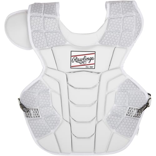 Rawlings | MACH Catcher's Chest Protector | Baseball | Adult | White/White
