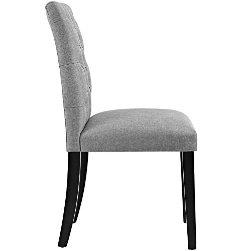 Modway Mo- Duchess Modern Tufted Button Upholstered Fabric Parsons, Dining Chair, Light Gray #TOP4