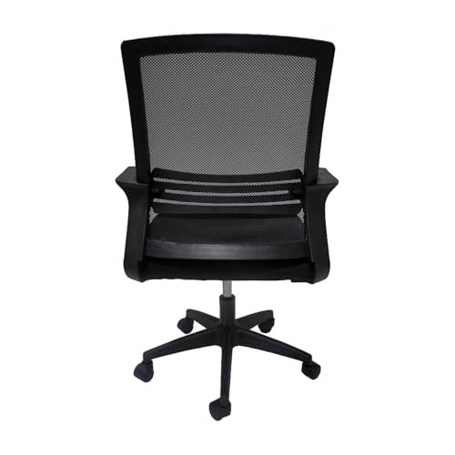 Cadeira de Escritorio Simples Diretor Secretária Assento Estofado Tecido Tela Mesh Respirável - Supo