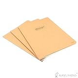 RayLineDo® 80 Pages A4 5MM Squared Grid Format Engineering Notebook Project Ring Notebook Thread Binding Soft Cover Science Journal Kraft Brown - 3Pack
