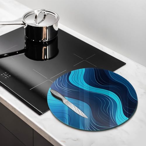 Planche à découper Wallfluent de 40cm résistante à la cuisson motif vagues