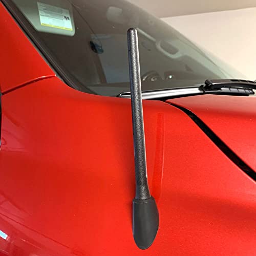 Image of BASIKER Short Antenna Fit for Toyota Tundra Tacoma FJ Cruiser 1995-2026 | 6 3 /4 Inch, Car Wash Proof, EPDM Rubber Antenna Replacement, Screw Included, Upgrade Pickup Truck Off-Road Radio Accessories