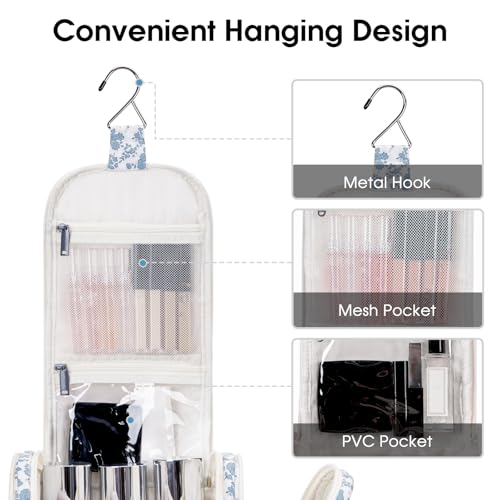 Narwey Hanging Toiletry Bag with Wet-Dry Separation
