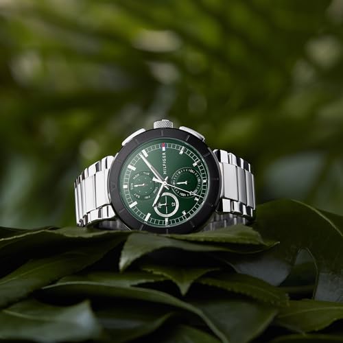Tommy Hilfiger Multi Zifferblatt Quarz Uhr für Herren mit Silbernes Edelstahlarmband - 1792117 – Ansicht 5