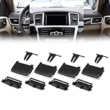 XQSMWF A/C Air Conditioning Vent Grille Tab Clip Kit 4Pcs Fit for Mercedes-Benz W166 ML350 GL350 GL450 W166 W292 Replace A1668300254 1668300154 Front Rear Dash A/C Air Vent Outlet Tab Clip
