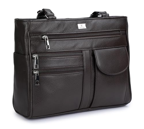 Image of K London Ladies Leather Handbag|Women's Handbag in Soft Leather - Womens Designer Shoulder Hand Bag - Medium Practical Size