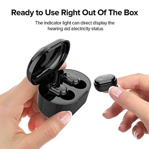 Hearing Aids Rechargeable, Double Noise Reduction, Pitch Elimination, Longer Endurance, Portable Hearing Amplifiers With Charging Box For Adults Hearing Loss (Digital Chip Upgrade) #TOP1
