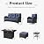 Vakollia 7 Pieces Patio Furniture Sets with Fire Pit Table, Wicker Rattan High Back Outdoor Swivel Rocking Chairs Set with 3-Seat Couch, Ottomans and Side Table