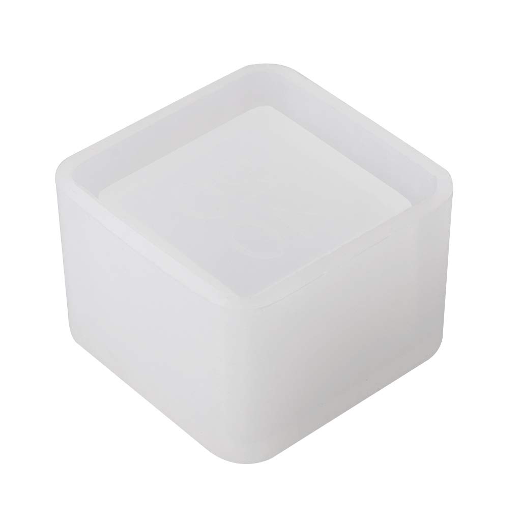Wuweiwei12 1Pc Square Small Flowerpot Silicone Mould Storage Box DIY Handmade Making Crafts Crystal Epoxy Mold