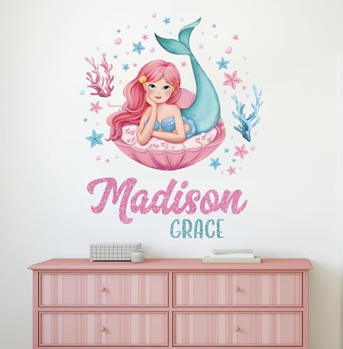 Vinilo Decorativo Personalizado Cola de Sirena para Niñas miniatura 2
