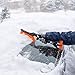 BIRDROCK HOME Snow Brush with Detachable Ice Scraper for Car - Flexible Snow Remover and Windshield Cleaning Tool with Wide Bristle Brush - Winter Sweeper for Auto, SUV - Size: 24