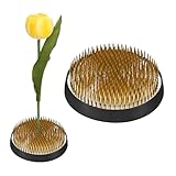[Taille & Colis] - 2pcs aiguilles rondes pour arrangements floraux ont un diamètre de 8cm et une hauteur de 2.3cm. Dotées d'aiguilles en cuivre de 1.1cm de haut pour un placement facile des tiges